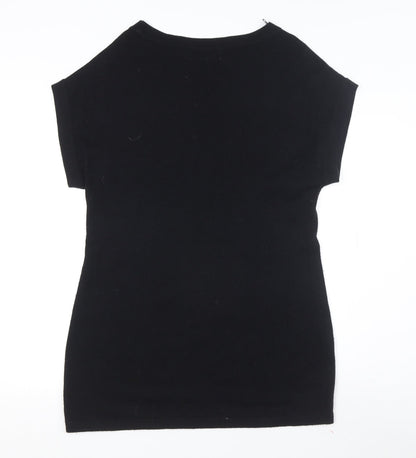 Womens UK Size M Wallis Black Tunic Jumper