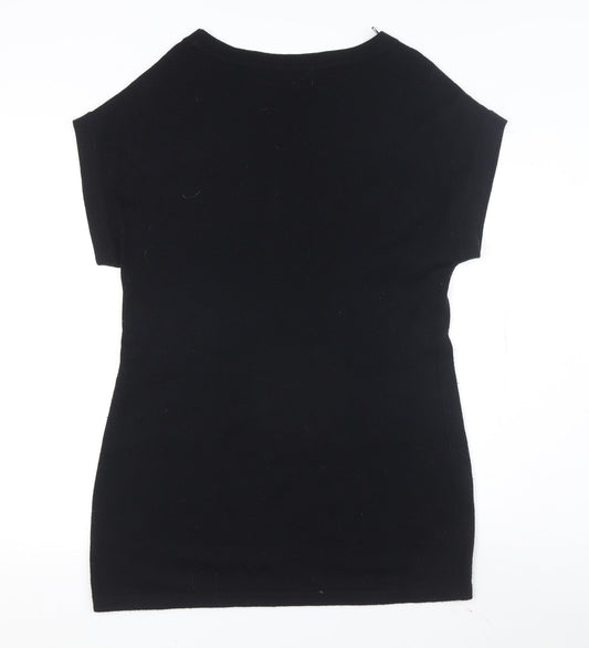 Womens UK Size M Wallis Black Tunic Jumper