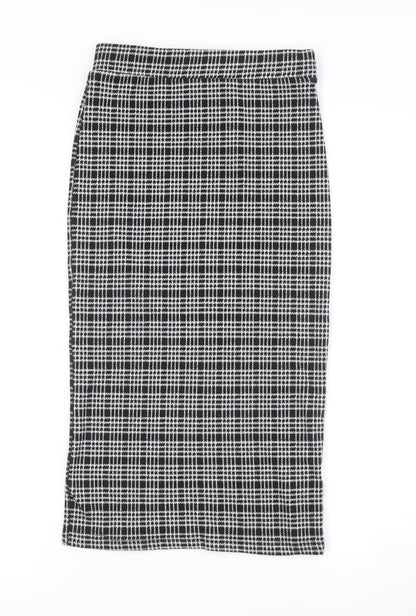 Miss Selfridge Women's Black & White Check Pencil Skirt Size 8