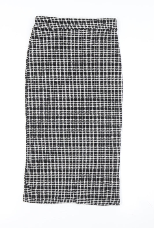 Miss Selfridge Women's Black & White Check Pencil Skirt Size 8