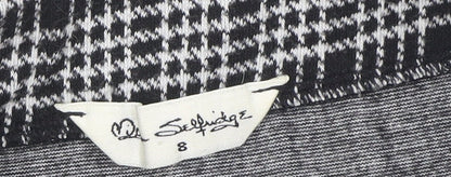 Miss Selfridge Women's Black & White Check Pencil Skirt Size 8