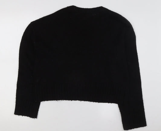 Womens UK Size M New Look Black Pullover Jumper