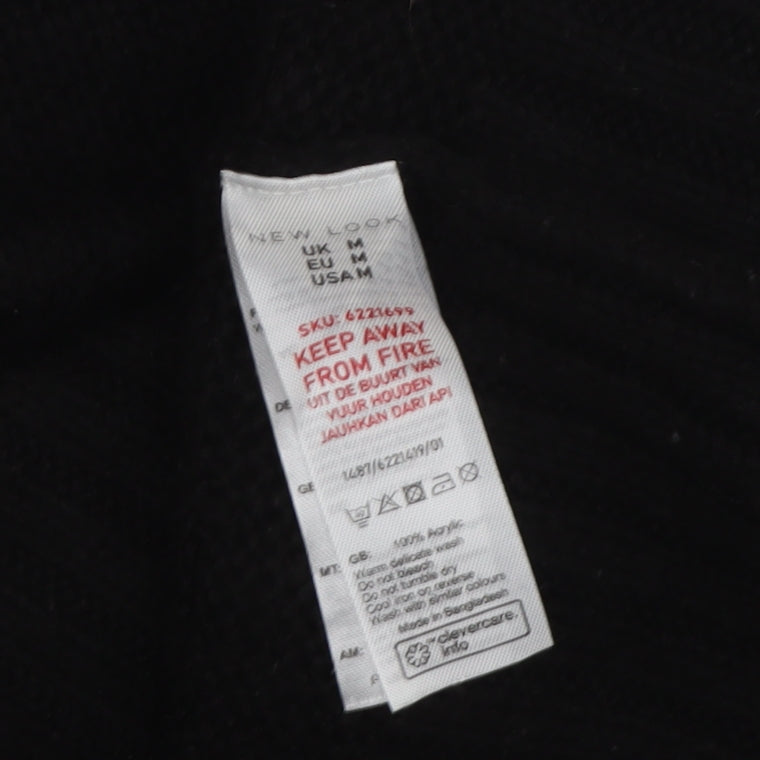 Womens UK Size M New Look Black Pullover Jumper