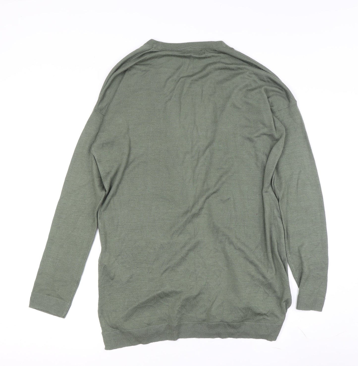 Womens UK Size S New Look Green Cardigan Jumper