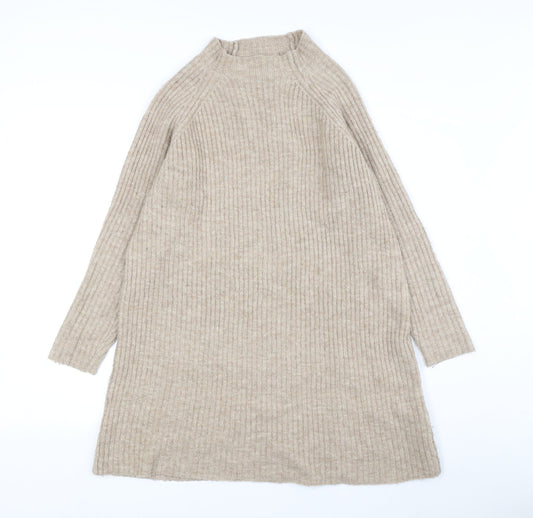 Mango Women's Beige Shift Dress Size 12