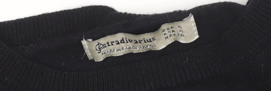 Womens UK Size 10 Stradivarius Black Pullover Jumper