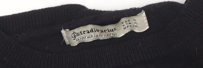 Womens UK Size 10 Stradivarius Black Pullover Jumper