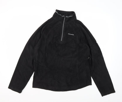 Craghoppers Women's Black 1/4 Zip Hoodie Size 12