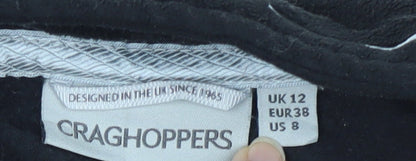 Craghoppers Women's Black 1/4 Zip Hoodie Size 12