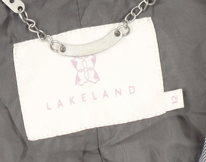 Lakeland Women's Grey Mid-Length Rain Coat Size 12