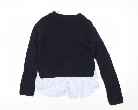 Womens UK Size S Stradivarius Black Pullover Jumper