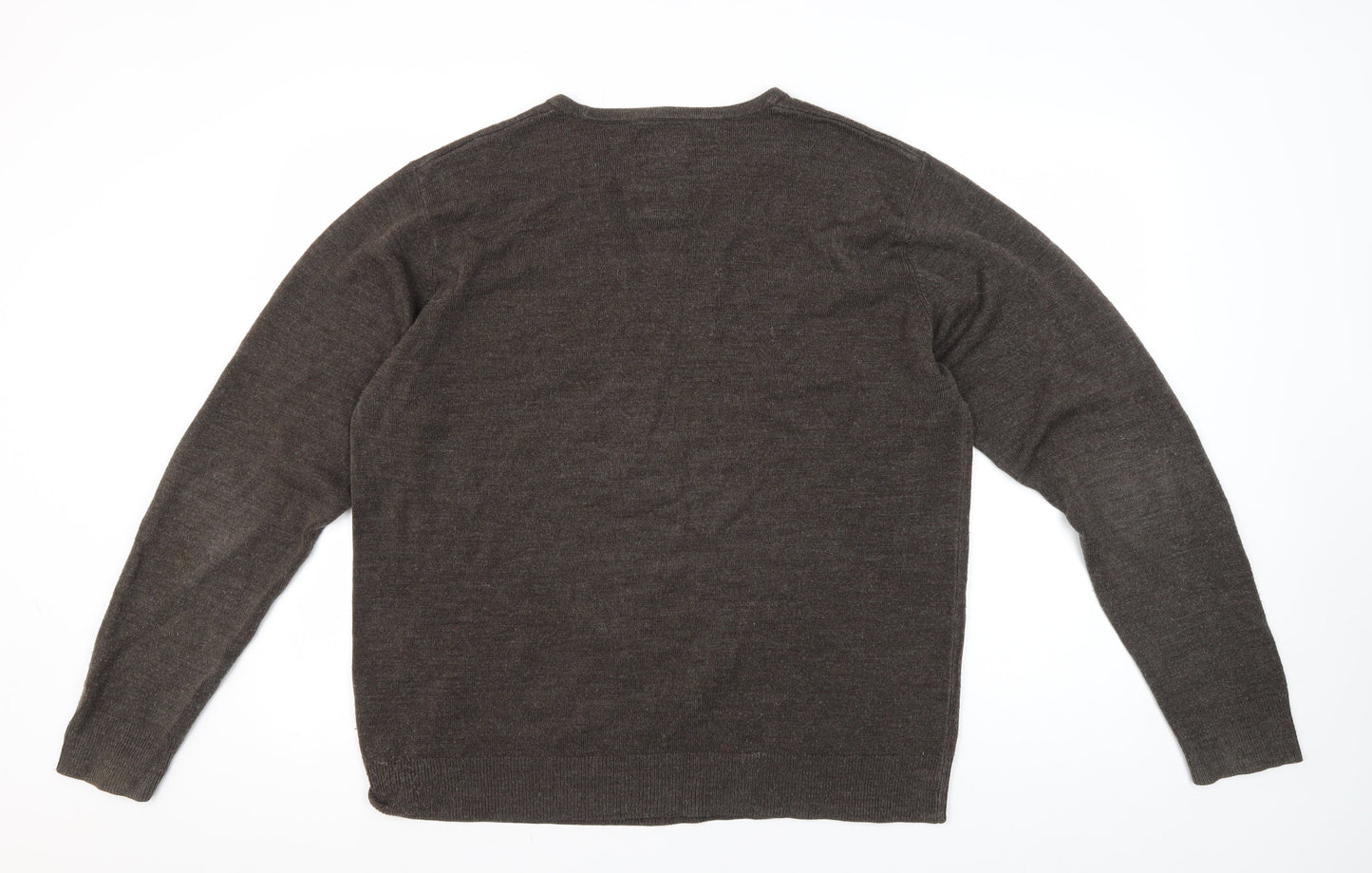 Topman Men's XL Brown Crew Neck Pullover Jumper