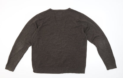 Topman Men's XL Brown Crew Neck Pullover Jumper