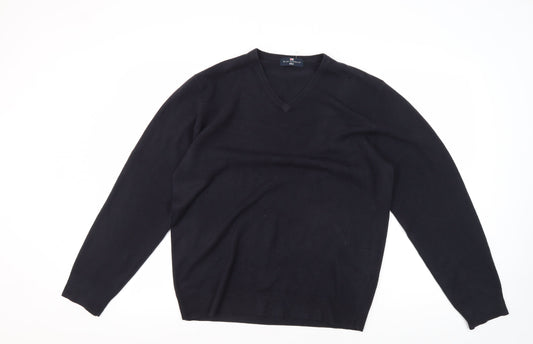 Marks & Spencer Men's M Black V-Neck Pullover Jumper