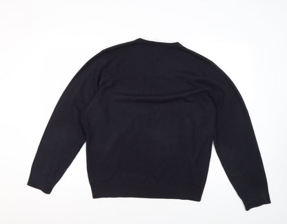Marks & Spencer Men's M Black V-Neck Pullover Jumper
