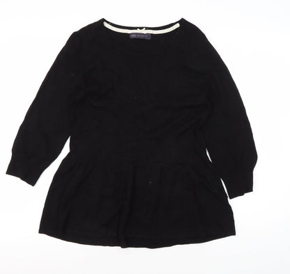 Womens UK Size 12 Marks and Spencer Black Tunic Jumper