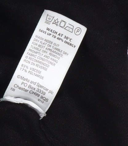Womens UK Size 12 Marks and Spencer Black Tunic Jumper