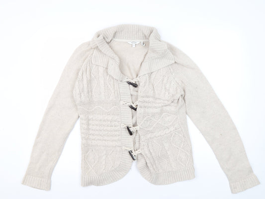Womens UK Size 12 FatFace Beige Cardigan Jumper