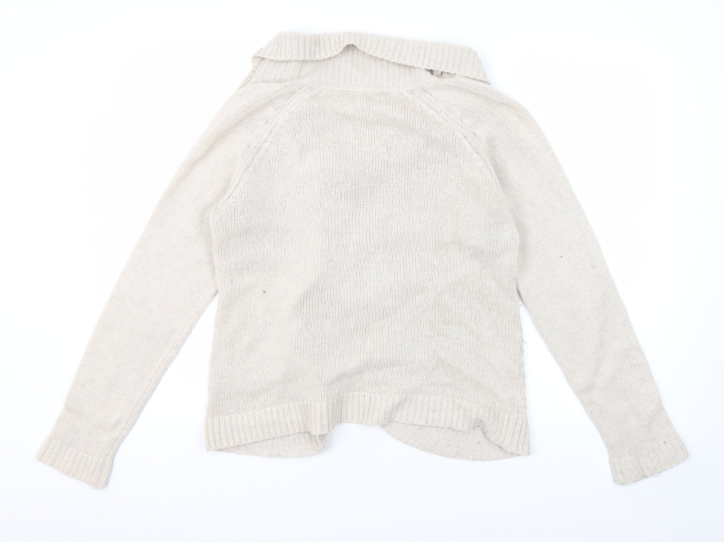 Womens UK Size 12 FatFace Beige Cardigan Jumper
