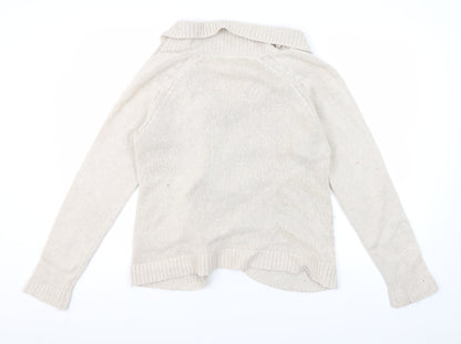 Womens UK Size 12 FatFace Beige Cardigan Jumper
