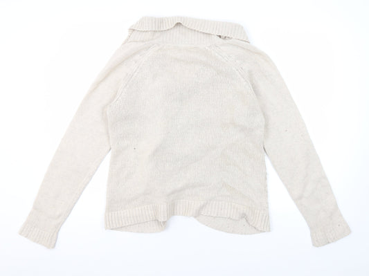 Womens UK Size 12 FatFace Beige Cardigan Jumper