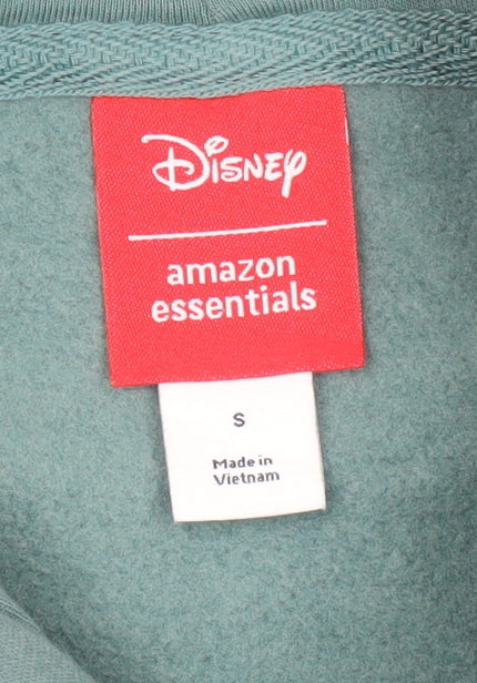Womens UK Size S Disney Green Pullover Hoodie