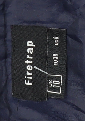 Womens UK Size 10 Firetrap Blue Rain Coat