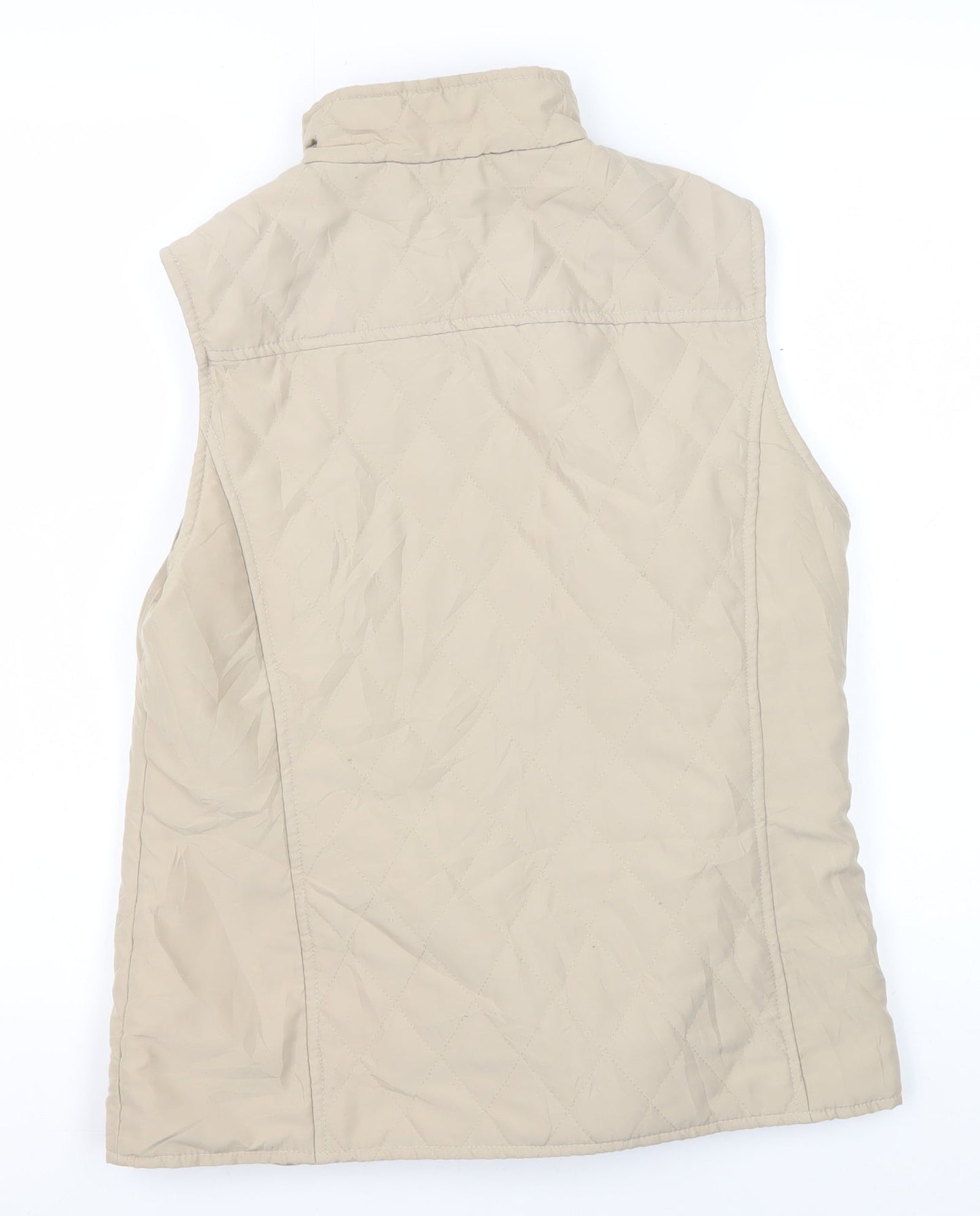 EWN Women's Beige Quilted Waistcoat Size S