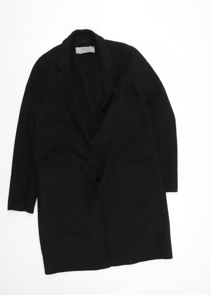 Womens UK Size S Zara Black Overcoat