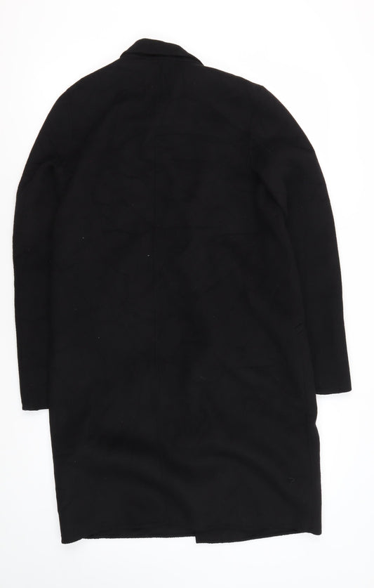 Womens UK Size S Zara Black Overcoat