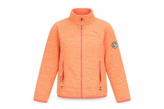 Front view of Geographical Norway Women's Orange Track Jacket, size 10
