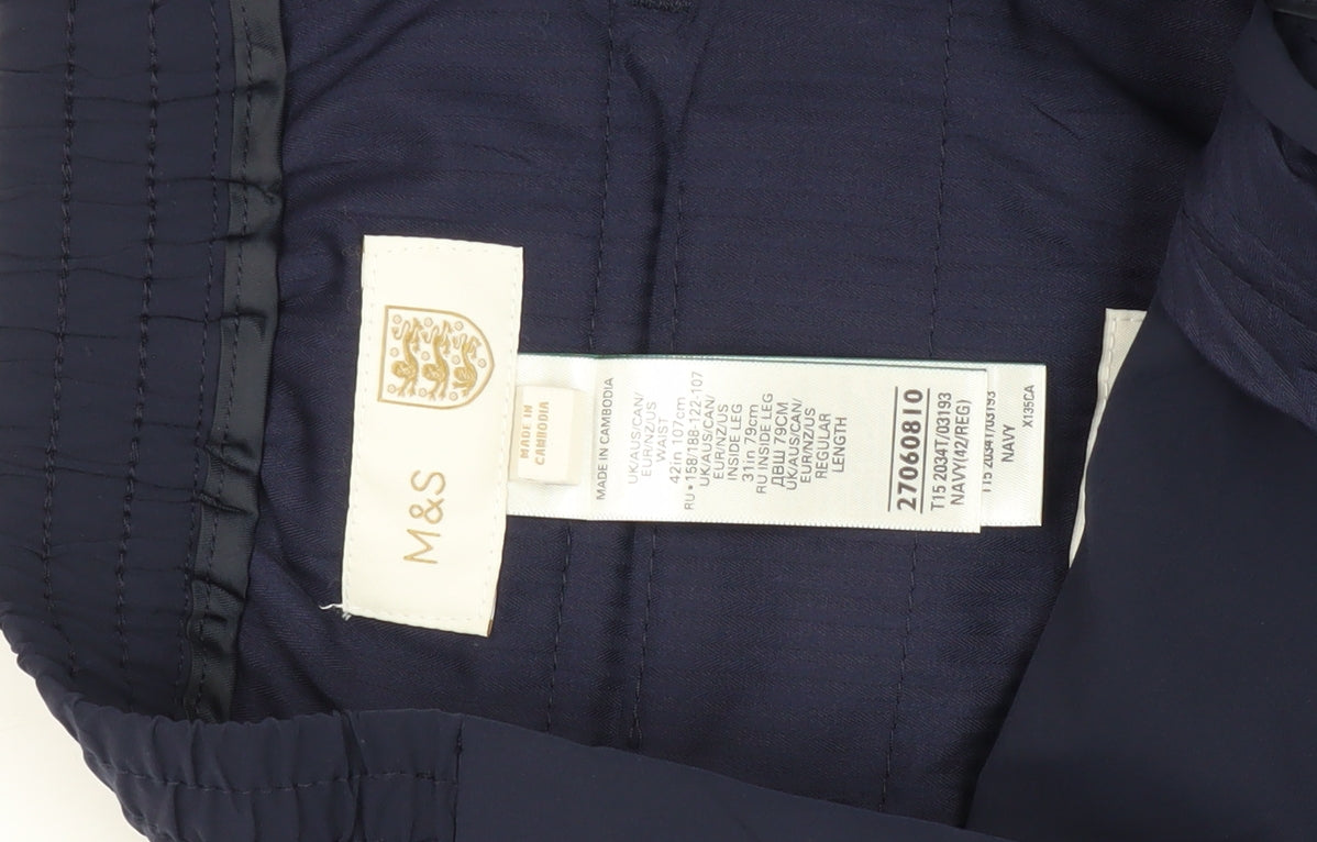 Marks and Spencer Men's Blue Dress Pants Size 42