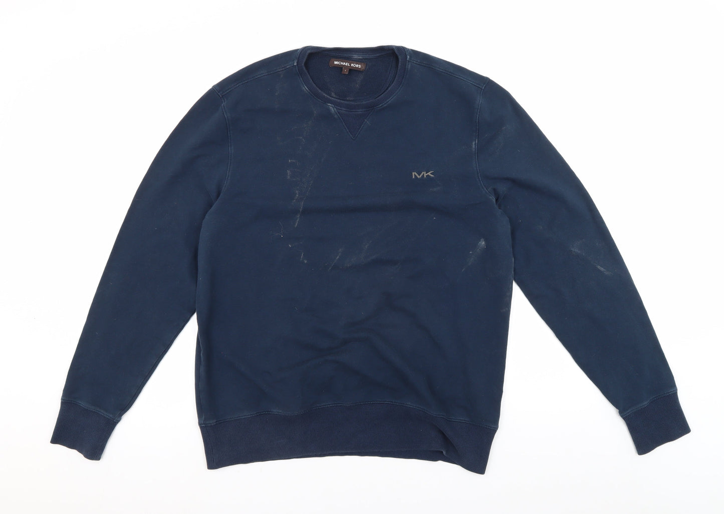 Mens UK Size L Michael Kors Blue Pullover Sweatshirt