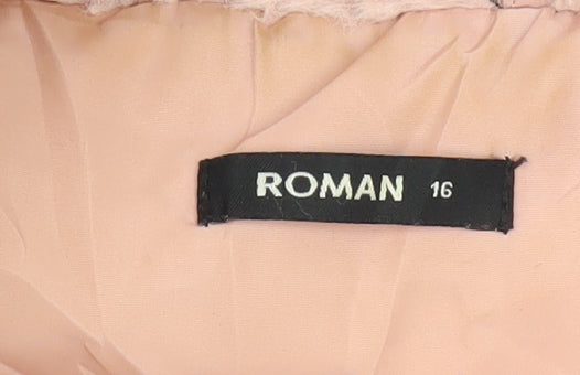 Womens UK Size 16 Roman Pink Puffer Jacket