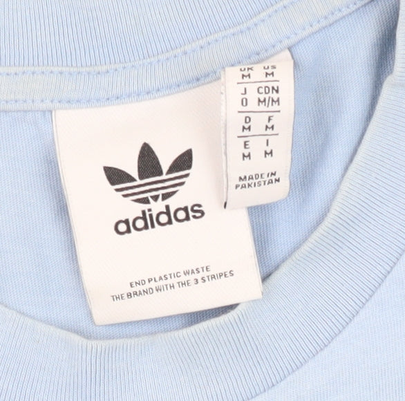 Adidas Men's Blue M Logo Crew Neck T-Shirt