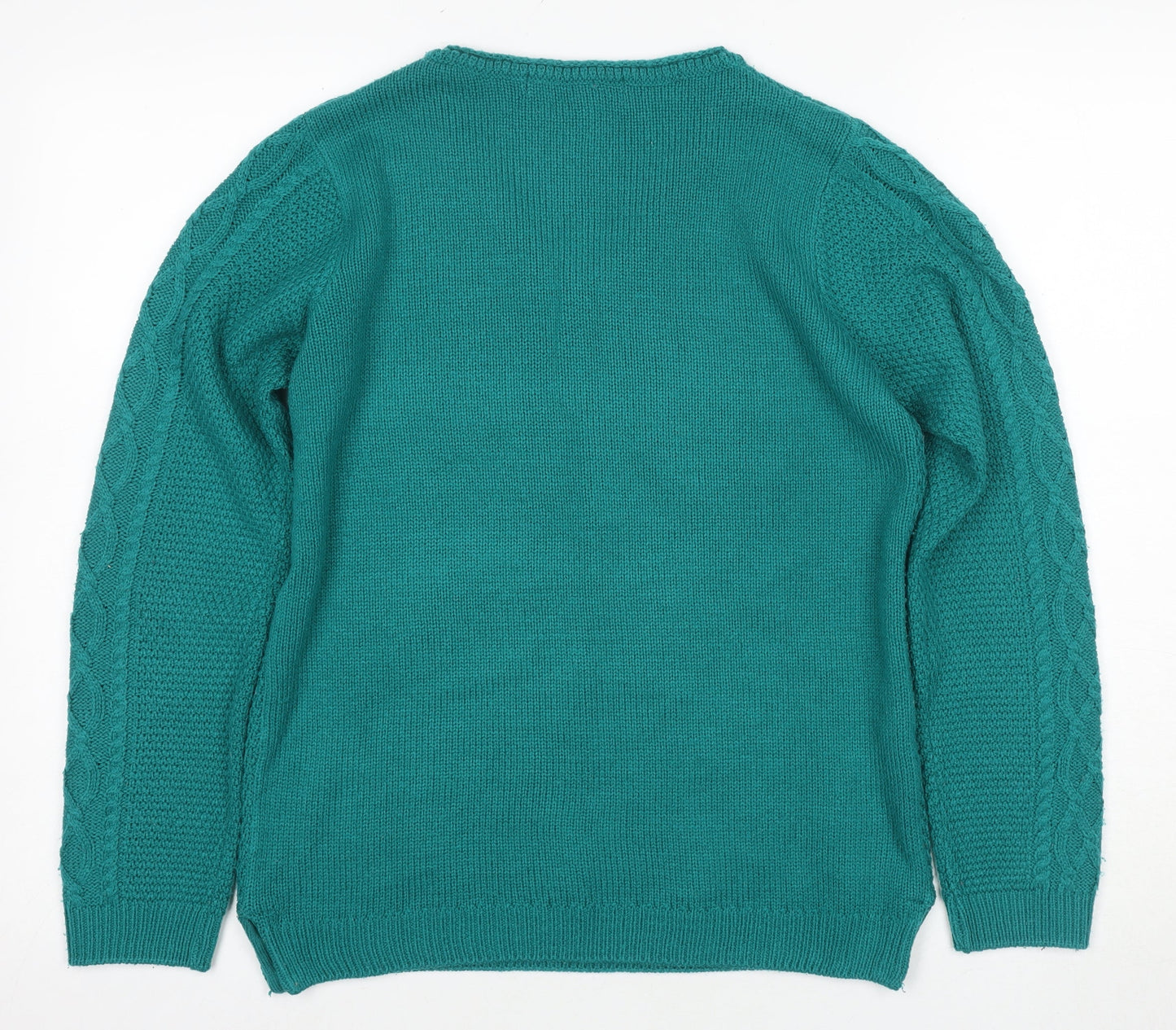 Womens UK Size S ISLE Green Pullover Jumper