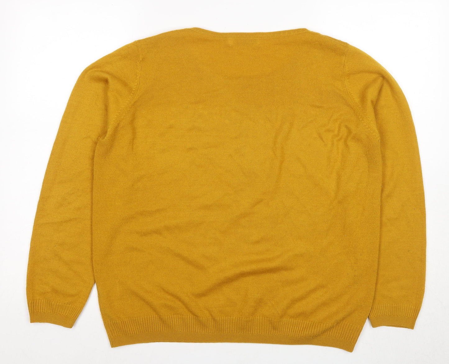 Womens UK Size M ISLE Yellow Pullover Jumper