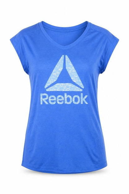 Womens UK Size S Reebok Blue Gym & Training T-Shirt