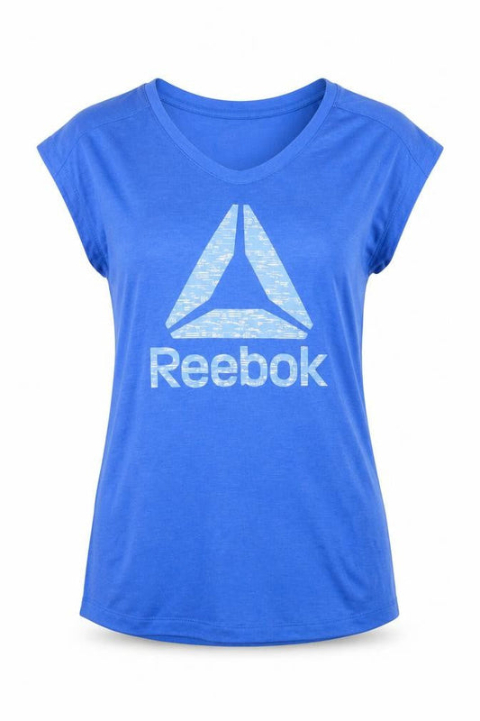 Womens UK Size S Reebok Blue Gym & Training T-Shirt