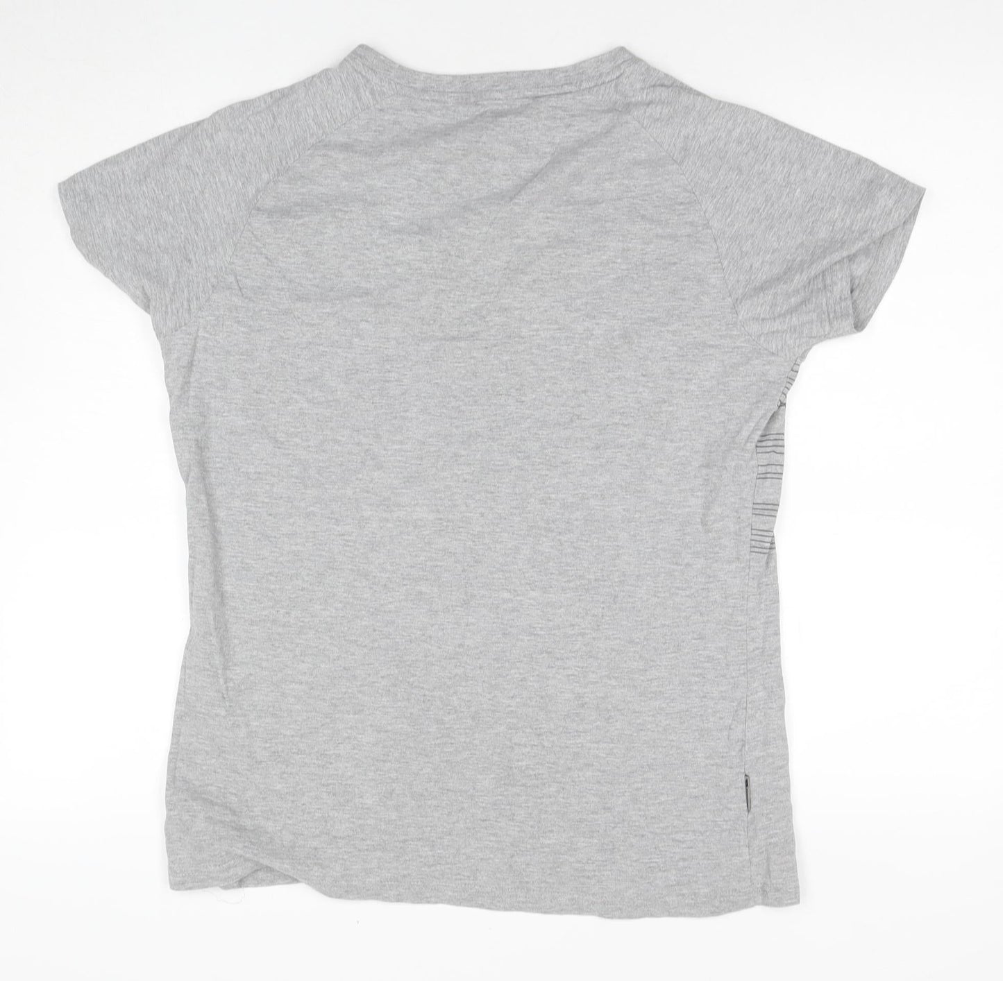 Trespass Unisex Grey Graphic Print T-Shirt XL Quick Dry