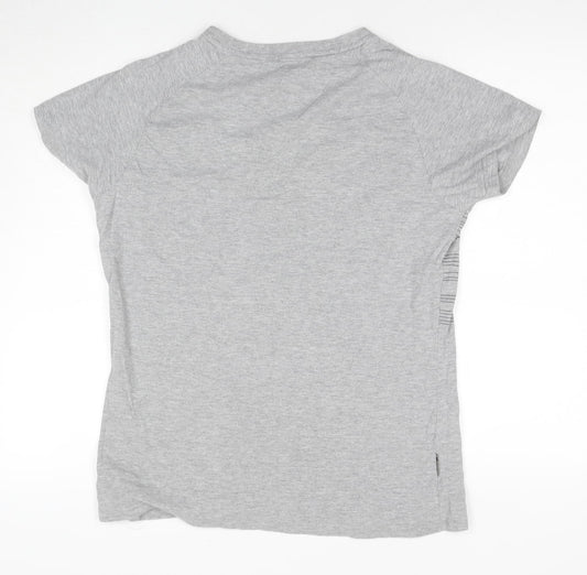 Trespass Unisex Grey Graphic Print T-Shirt XL Quick Dry