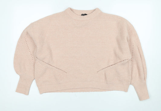 Womens UK Size S Nobody's Child Pink Pullover Jumper