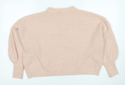 Womens UK Size S Nobody's Child Pink Pullover Jumper