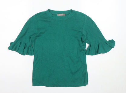 Womens UK Size S Oasis Green Basic T-Shirt