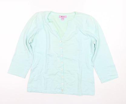 Womens UK Size 8 Morgan Green Cardigan Jumper