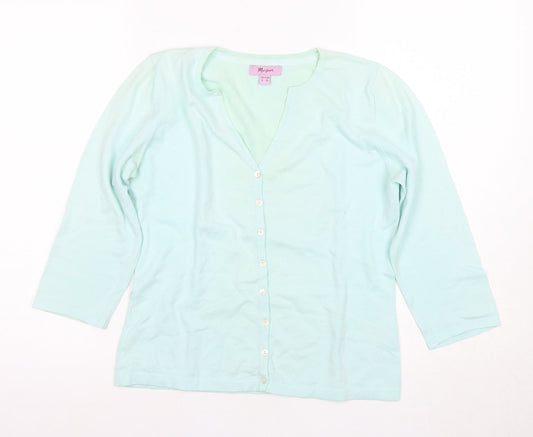 Womens UK Size 8 Morgan Green Cardigan Jumper