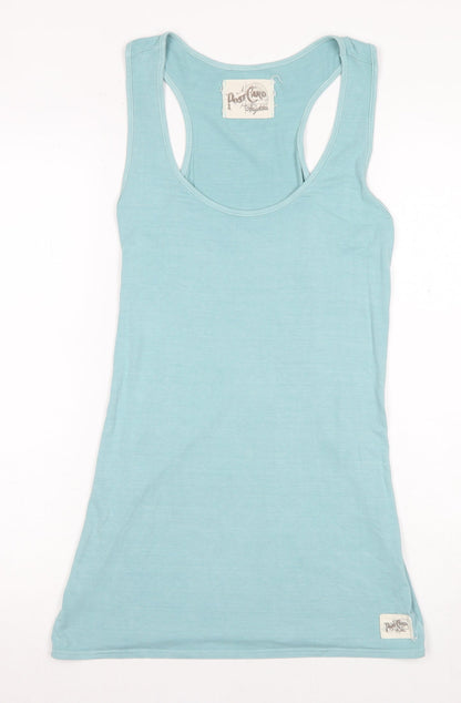 Womens UK Size 1 Post Card Blue  Tank