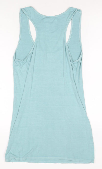 Womens UK Size 1 Post Card Blue  Tank