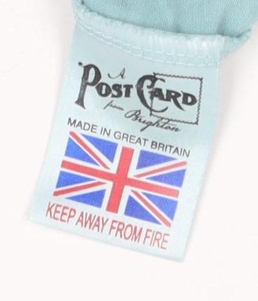 Womens UK Size 1 Post Card Blue  Tank