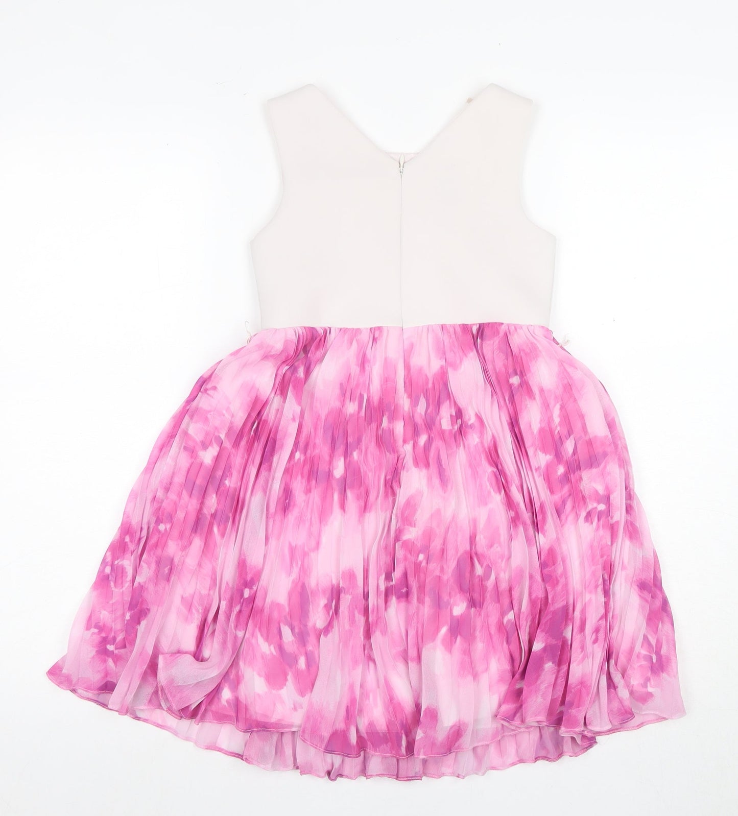 Monsoon Girls Pink Floral Fit & Flare Dress 7 Years